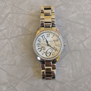 Betsy Johnson silver link watch